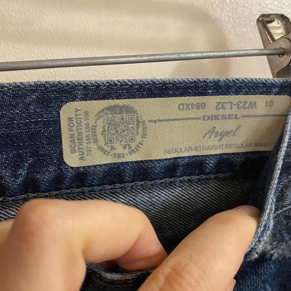 DIESEL Sz / W23 L32 Angel Distressed Regular Straight Jeans - Picture 3 of 12